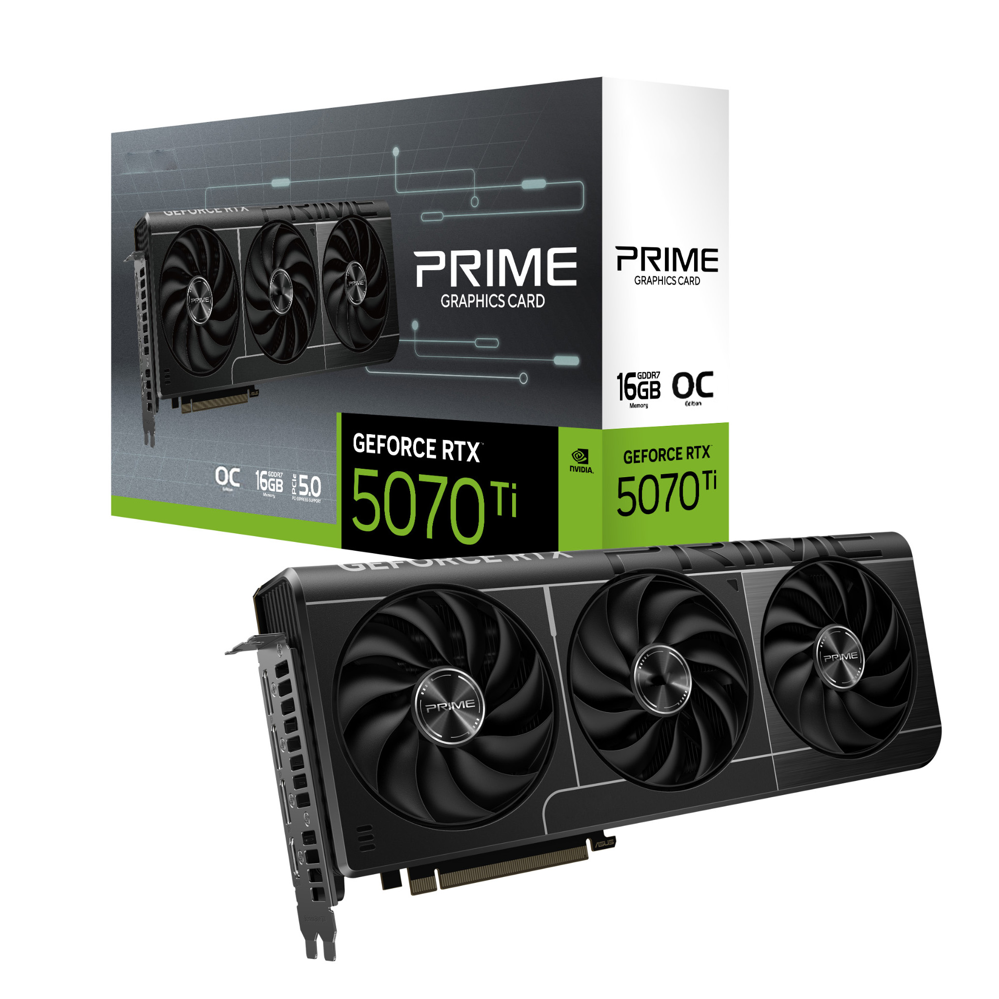 Triple Fan Gaming Graphics Card 16Gb - بطاقة رسومات PRIME GeForce RTX 5070