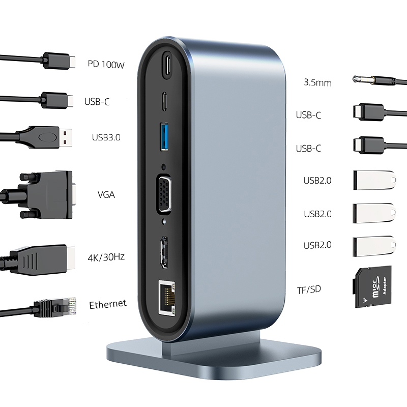 USB C 3.0 HUB نوع C إلى متعدد  - مراجعة 4 Hdmi Multi Monitor Video Card 4K وسعره