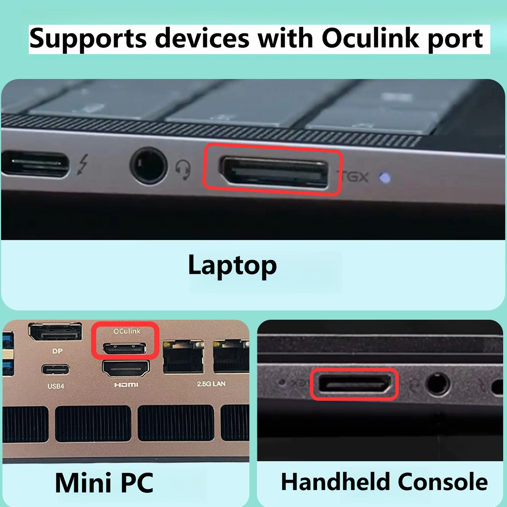 قاعدة توصيل بطاقة الرسومات Ocu - مراجعة Oculink Egpu Dock Graphics Card وسعره