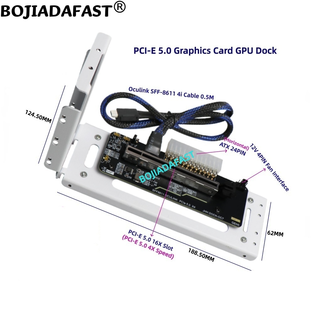 بطاقة رسومات خارجية PCI-E 5.0  - مراجعة Oculink Egpu Dock Graphics Card وسعره