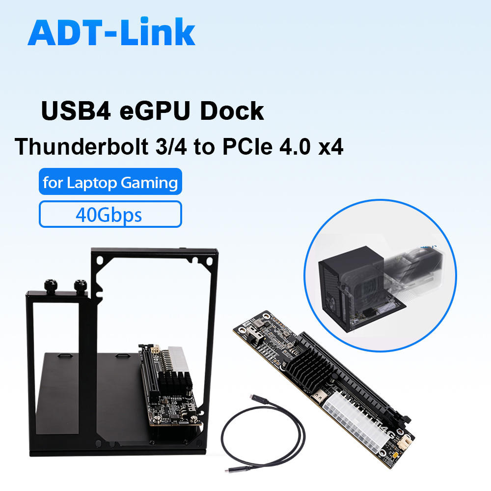محول ADT-Link USB4 eGPU Dock T - مراجعة Thunderbolt 4 External Gpu Enclosure وسعره