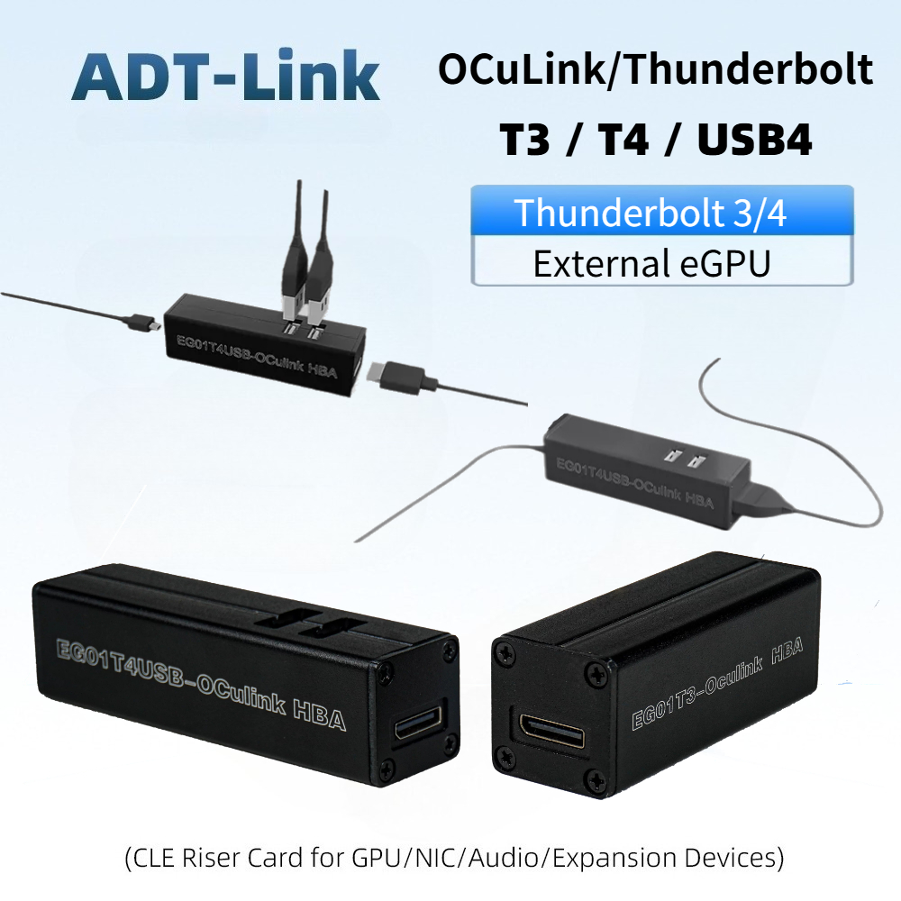 محول T3 / T4 OCuLink Thunderbo - مراجعة Oculink Egpu Dock Graphics Card وسعره