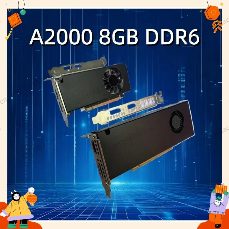 بطاقة رسومات احترافية RTX A200 - مراجعة Low Profile Workstation Display Card 8Gb وسعره